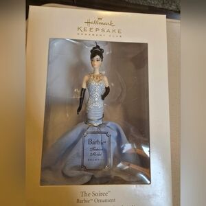New Hallmark Keepsake Barbie The Soiree Fashion Model Collection Porcelain Orn.